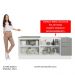 Kit com 2 Balcões de Cozinha Madesa Lux 4 Portas 3 Gavetas (Sem Tampo e Pia) - Branco/Cinza