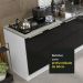 Kit com 2 Balcões de Cozinha Madesa Lux 4 Portas 3 Gavetas (Sem Tampo e Pia) - Branco/Preto