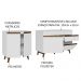 Kit com 2 Balcões de Cozinha Madesa Reims 4 Portas 1 Gaveta (Com Tampo) - Branco