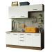 Kit com 2 Balcões e 2 Armários Aéreos Multiuso 200cm Rustic/Branco Agata Madesa