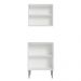 Kit com Armário Aéreo e Balcão 64cm Branco Emilly Madesa