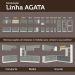 Kit com Balcão e Armário Aéreo Multiuso 120cm Branco/Cinza Agata Madesa