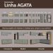 Kit com Balcão e Armário Aéreo Multiuso 120cm Rustic/Cinza Agata Madesa