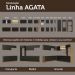 Kit com Balcão e Armário Aéreo Multiuso 120cm Rustic/Preto Agata Madesa