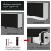 Kit com Balcão e Armário Aéreo Multiuso 80cm Branco/Preto Agata Madesa