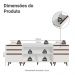 Kit com Três Balcões de Cozinha 2 Portas 6 Gavetas (com tampo) Branco Reims Madesa