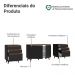 Kit com Três Balcões de Cozinha 2 Portas 6 Gavetas (com tampo) Preto Reims Madesa