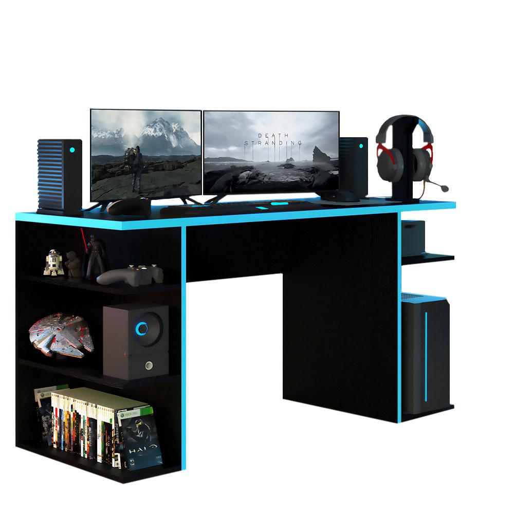 Mesa Computador Gamer Madesa 9409 - Preto/Azul