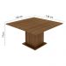 Mesa Madesa Quadrada Tampo de Madeira 5286 Rustic