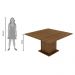 Mesa Madesa Quadrada Tampo de Madeira 5286 Rustic