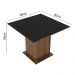 Mesa Madesa Quadrada Tampo de Madeira 5363 - Rustic/Preto