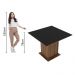 Mesa Madesa Quadrada Tampo de Madeira 5363 - Rustic/Preto