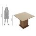Mesa Madesa Quadrada Tampo de Madeira 5363 Rustic/Crema