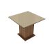 Mesa Madesa Quadrada Tampo de Vidro 5363 Rustic/Crema
