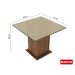 Mesa Madesa Quadrada Tampo de Vidro 5363 Rustic/Crema