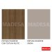 Mesa Madesa Quadrada Tampo de Vidro 5363 Rustic/Crema