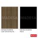 Mesa Madesa Quadrada Tampo de Vidro 5363 Rustic/Preto