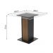 Mesa Madesa Quadrada com Tampo de Vidro 5332A - Preto/Rustic