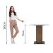 Mesa Madesa Quadrada com Tampo de Vidro 5332A - Preto/Rustic
