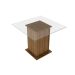 Mesa Madesa Quadrada com Tampo de Vidro 5332A - Rustic