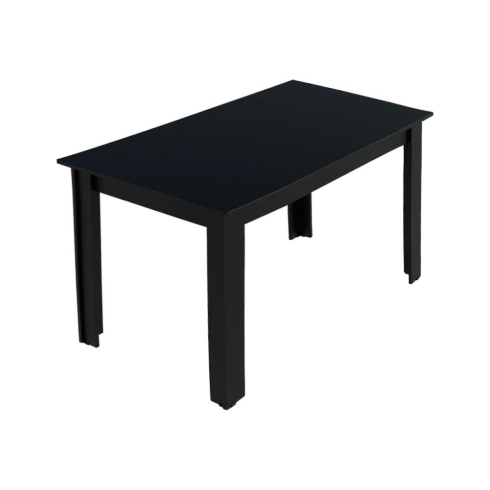 Mesa Madesa Retangular Tampo de Madeira 5231 - Preto