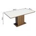 Mesa Madesa Retangular Tampo de Madeira 5275 - Rustic/Branco