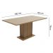 Mesa Madesa Retangular Tampo de Madeira 5275 - Rustic/Crema
