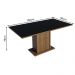 Mesa Madesa Retangular Tampo de Madeira 5275 Rustic/Preto