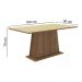 Mesa Madesa Retangular Tampo de Madeira 5364 - Rustic/Crema