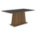Mesa Madesa Retangular Tampo de Madeira 5364 - Rustic/Preto