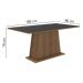 Mesa Madesa Retangular Tampo de Madeira 5364 - Rustic/Preto