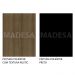 Mesa Madesa Retangular Tampo de Madeira 5364 - Rustic/Preto