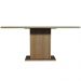 Mesa Madesa Retangular Tampo de Vidro 5275 - Rustic/Branco