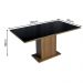 Mesa Madesa Retangular Tampo de Vidro 5275 Rustic/Preto