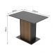 Mesa Madesa Retangular com Tampo de Madeira 5329 - Preto/Rustic