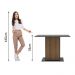 Mesa Madesa Retangular com Tampo de Madeira 5329 - Preto/Rustic
