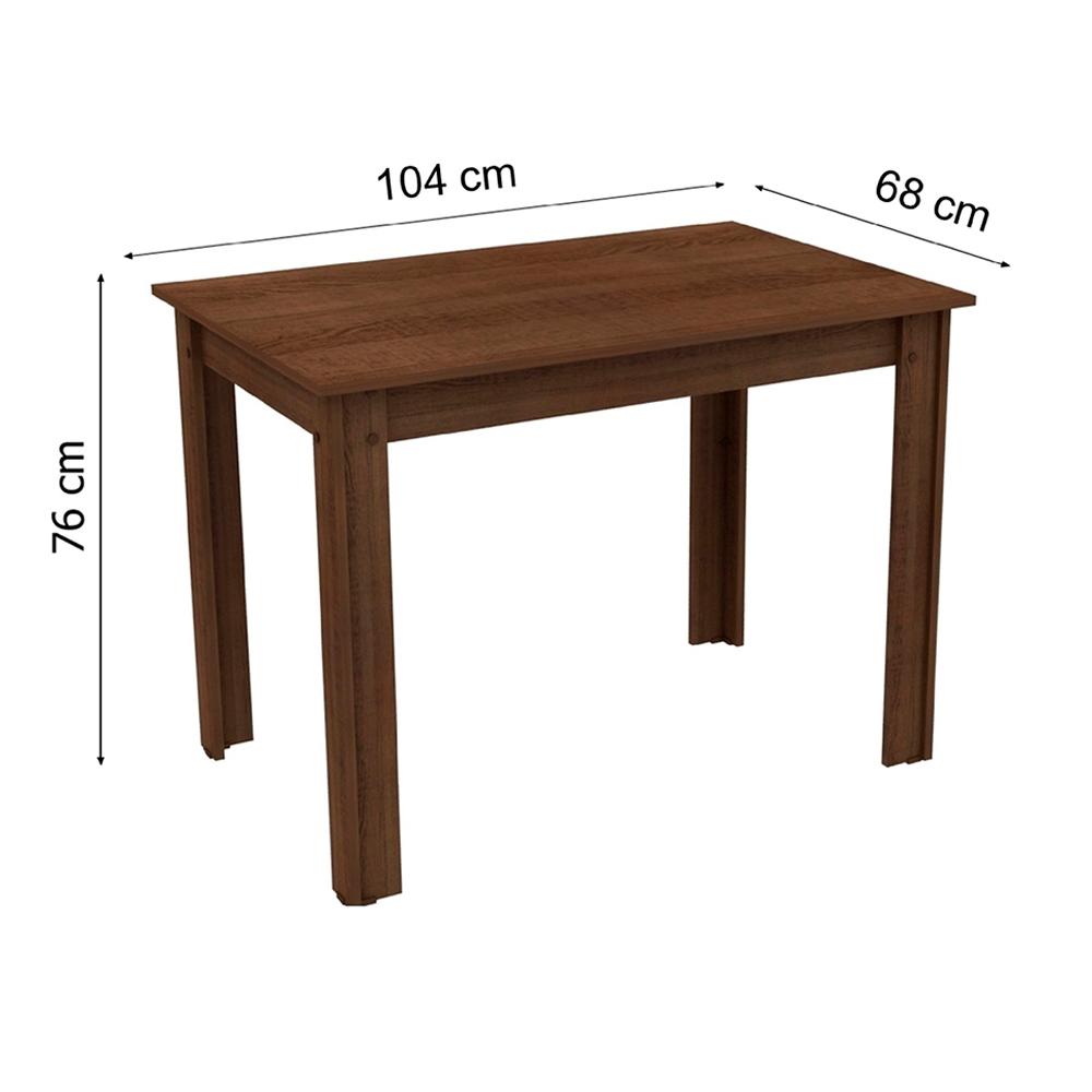 Mesa Madesa Retangular para Escritório com Tampo de Madeira 5258B