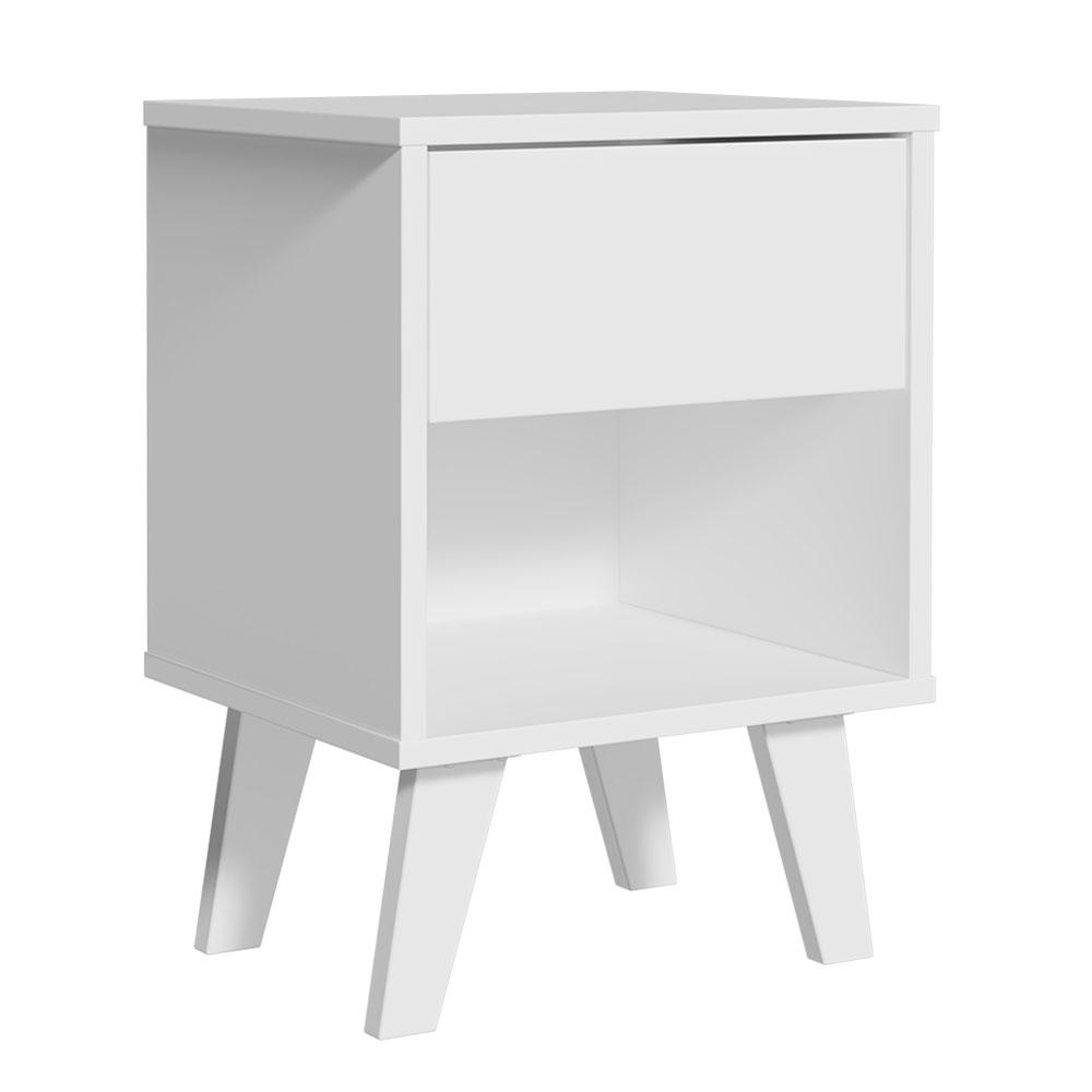 Mesa de Cabeceira Branca com 1 Gaveta 3235 Madesa
