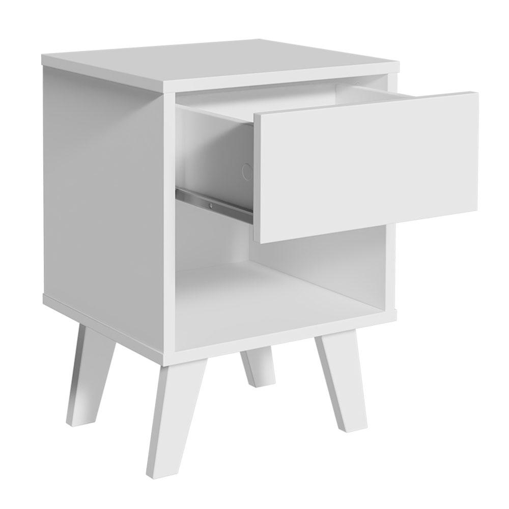 Mesa de Cabeceira Branca com 1 Gaveta 3235 Madesa