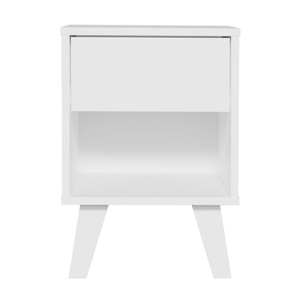 Mesa de Cabeceira Branca com 1 Gaveta 3235 Madesa