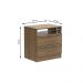 Mesa de Cabeceira Madesa 2 Gavetas - Rustic