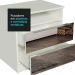 Mesa de Cabeceira Madesa 3227 2 Gavetas com Espelho - Branco