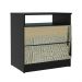 Mesa de Cabeceira Madesa 3227 2 Gavetas com Espelho - Preto
