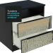 Mesa de Cabeceira Madesa 3227 2 Gavetas com Espelho - Preto