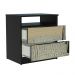 Mesa de Cabeceira Madesa 3227 2 Gavetas com Espelho - Preto