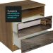 Mesa de Cabeceira Madesa 3227 2 Gavetas com Espelho - Rustic