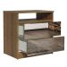 Mesa de Cabeceira Madesa 3227 2 Gavetas com Espelho - Rustic
