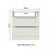 Mesa de Cabeceira Madesa 3227 com 2 Gavetas - Branco