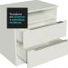 Mesa de Cabeceira Madesa 3227 com 2 Gavetas - Branco