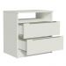Mesa de Cabeceira Madesa 3227 com 2 Gavetas - Branco
